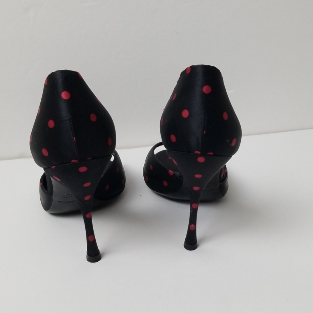 Dolce & Gabbana Polka Dot Silk Dorsay Pumps Sz.8.5 - Picture 4 of 8